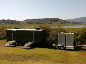 luxury restroom trailer and VIP toilet trailer